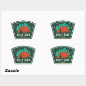 Sticker Rectangulaire Camping Dolly Sods Wilderness (Feuille)