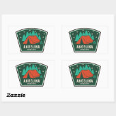 Sticker Rectangulaire Camping forestier national Angelina (Feuille)