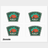Sticker Rectangulaire Camping forestier national Ashley (Feuille)