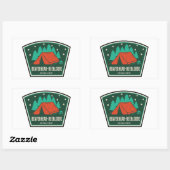 Sticker Rectangulaire Camping forestier national Beaverhead-Deerlodge (Feuille)