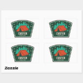 Sticker Rectangulaire Camping forestier national Custer (Feuille)