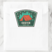 Sticker Rectangulaire Camping forestier national Custer (Sac)