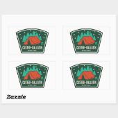 Sticker Rectangulaire Camping forestier national Custer-Gallatin (Feuille)