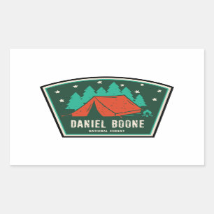 Sticker Rectangulaire Camping forestier national Daniel Boone