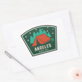 Sticker Rectangulaire Camping forestier national de Angeles (Enveloppe)