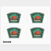 Sticker Rectangulaire Camping forestier national de Bighorn (Feuille)