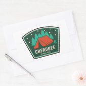 Sticker Rectangulaire Camping forestier national de Cherokee (Enveloppe)