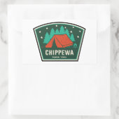 Sticker Rectangulaire Camping forestier national de Chippewa (Sac)