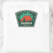 Sticker Rectangulaire Camping forestier national de Chugach (Sac)