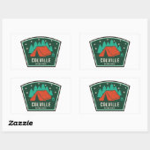 Sticker Rectangulaire Camping forestier national de Colville (Feuille)