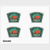 Sticker Rectangulaire Camping forestier national de Conecuh (Feuille)