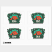 Sticker Rectangulaire Camping forestier national de Gila (Feuille)