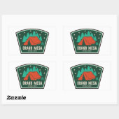 Sticker Rectangulaire Camping forestier national de Grand Mesa (Feuille)