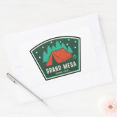 Sticker Rectangulaire Camping forestier national de Grand Mesa (Enveloppe)