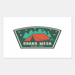 Sticker Rectangulaire Camping forestier national de Grand Mesa