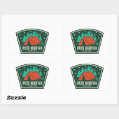 Sticker Rectangulaire Camping forestier national de Green Mountain (Feuille)