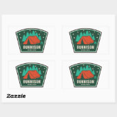 Sticker Rectangulaire Camping forestier national de Gunnison (Feuille)