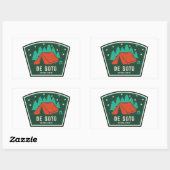 Sticker Rectangulaire Camping Forestier National De Soto (Feuille)