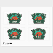 Sticker Rectangulaire Camping forestier national Dixie (Feuille)