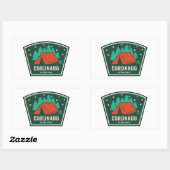 Sticker Rectangulaire Camping forestier national du Coronado (Feuille)
