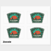 Sticker Rectangulaire Camping forestier national Eldorado (Feuille)