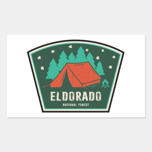 Sticker Rectangulaire Camping forestier national Eldorado (Devant)
