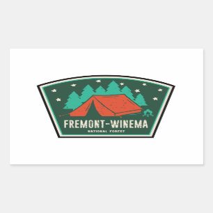 Sticker Rectangulaire Camping forestier national Fremont-Winema