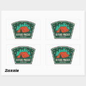 Sticker Rectangulaire Camping forestier national Gifford Pinchot (Feuille)