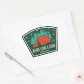 Sticker Rectangulaire Camping forestier national Helena-Lewis et Clark (Enveloppe)