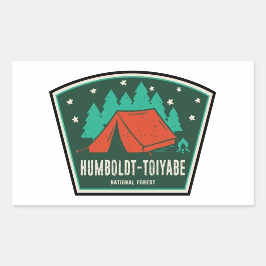 Sticker Rectangulaire Camping forestier national Humboldt-Toiyabe (Devant)
