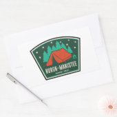Sticker Rectangulaire Camping forestier national Huron-Manistee (Enveloppe)