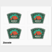 Sticker Rectangulaire Camping forestier national Modoc (Feuille)