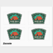 Sticker Rectangulaire Camping Forêt Nationale de Black Hills (Feuille)