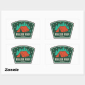 Sticker Rectangulaire Camping sauvage de Boulder River (Feuille)