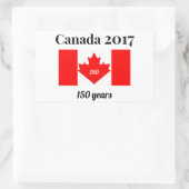 Sticker Rectangulaire Canada 150 en 2017 (Sac)
