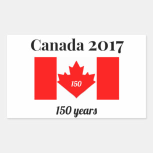 Sticker Rectangulaire Canada 150 en 2017