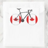 Sticker Rectangulaire Canada Drapeau à vélo (Sac)
