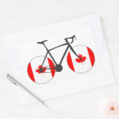 Sticker Rectangulaire Canada Drapeau à vélo (Enveloppe)