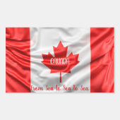 Sticker Rectangulaire CANADA D'un océan à l'autre (Devant)
