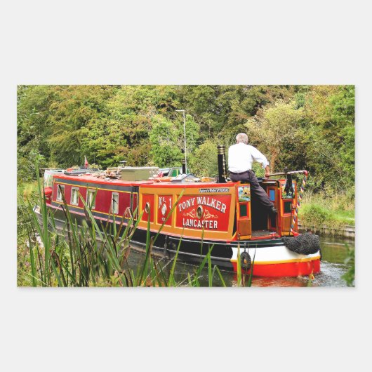 STICKER RECTANGULAIRE CANAL NARROWBOATS (Devant)