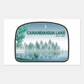 Sticker Rectangulaire Canandaigua Lake New York Deer (Devant)