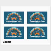 Sticker Rectangulaire Canandaigua Lake New York Rainbow (Feuille)