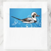 Sticker Rectangulaire Canard à queue longue Birdorable (Sac)