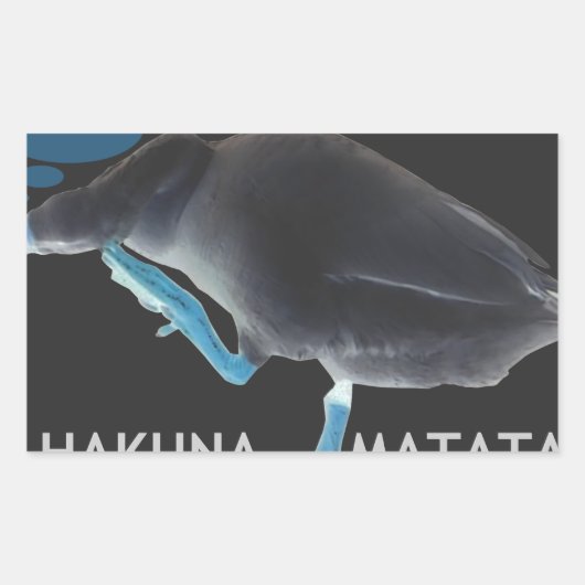Sticker Rectangulaire Canard avec moi se réveille comme ça & Hakuna Mata (Devant)