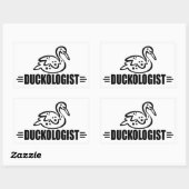 Sticker Rectangulaire Canard drôle (Feuille)