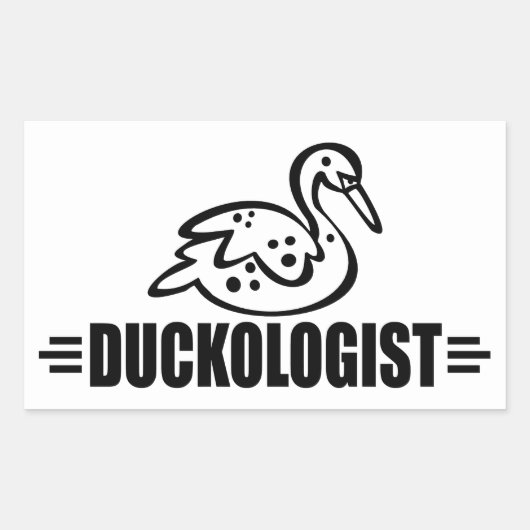 Sticker Rectangulaire Canard drôle (Devant)