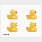 Sticker Rectangulaire Canard en caoutchouc jaune (Feuille)