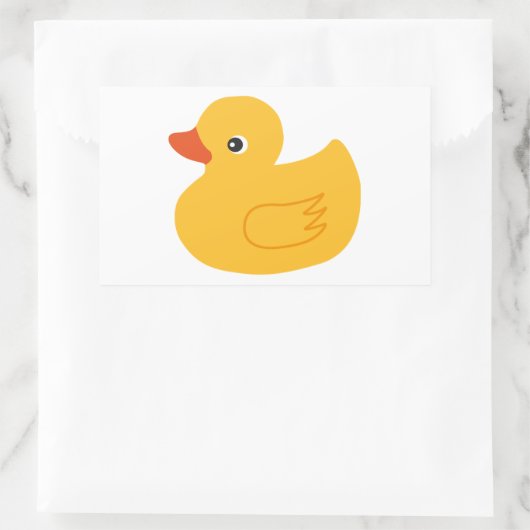 Sticker Rectangulaire Canard jaune (Sac)