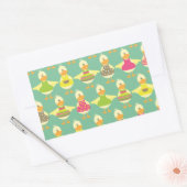 Sticker Rectangulaire canards d'été mignons (Enveloppe)