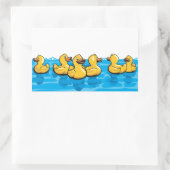Sticker Rectangulaire Canards en caoutchouc dans le bain (Sac)